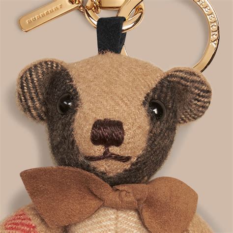 Burberry Camel Check Cashmere Punk Thomas Bear Charm